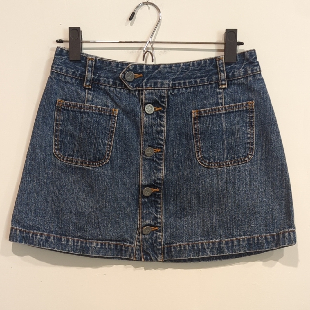 Vintage Calvin Klein Blue Denim Mini Skirt